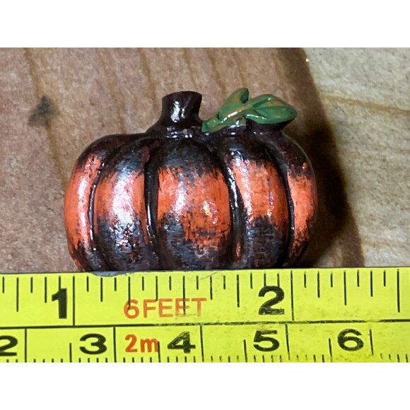 Fall Autumn Painted Pumpkin Lapel Pin Brooch - Picture 6 of 7